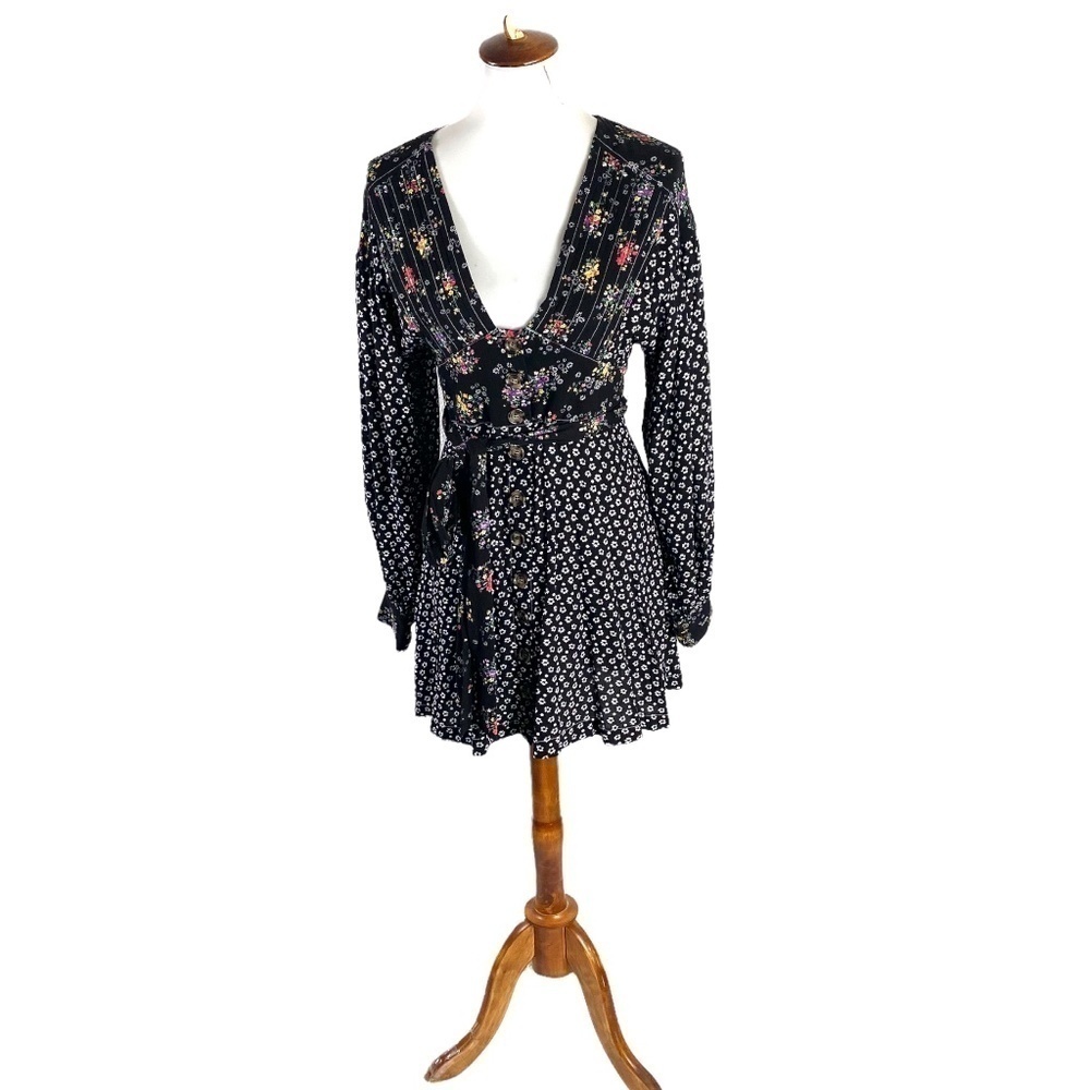 Free People Wonderland Combo Floral Dress SZ S - Picture 9 of 11